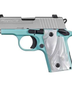 sig sauer p238 380 auto acp 27in robins egg blue pistol 61 rounds 1503671 1